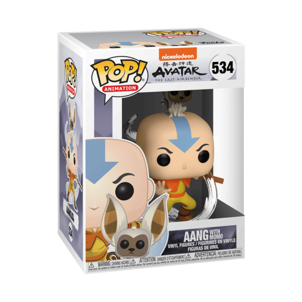 Funko Pop - Aang com Momo - Avatar A lenda de Aang - 534