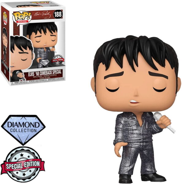 Funko Pop - Elvis 68 Comeback Special Diamond Exclusivo - 188